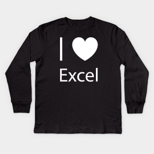 I Love Excel Kids Long Sleeve T-Shirt